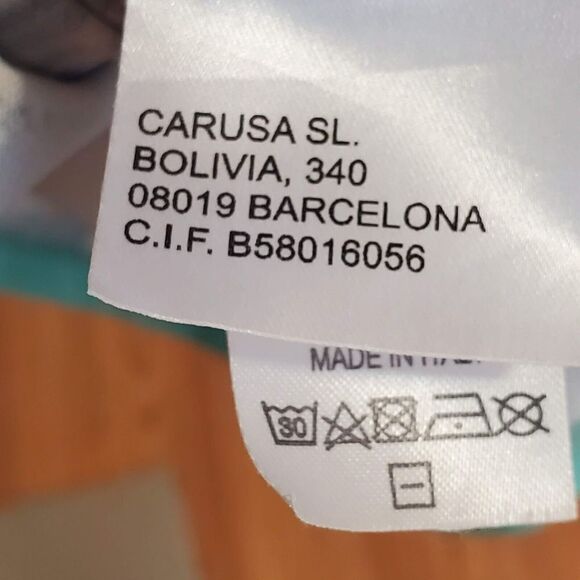 Claudia C Italy Dress Lightweight Sheath Size 42/10 Stunning Print gold Sparkle - Picture 7 of 8